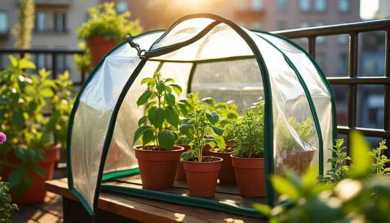 découvrez comment gérer la lumière et la chaleur dans une mini-serre de balcon au printemps, et éviter la surchauffe pour protéger vos plantes.
