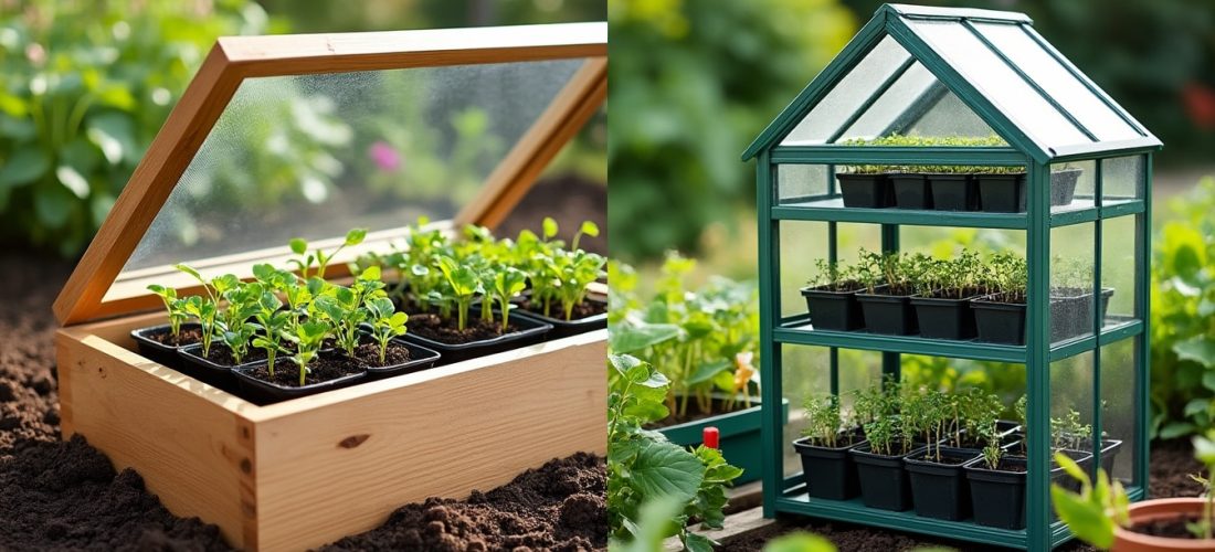 châssis froid ou mini-serre à étagères : découvrez leurs usages pour réussir vos semis, protéger les jeunes plants et choisir l’équipement adapté à votre espace.
