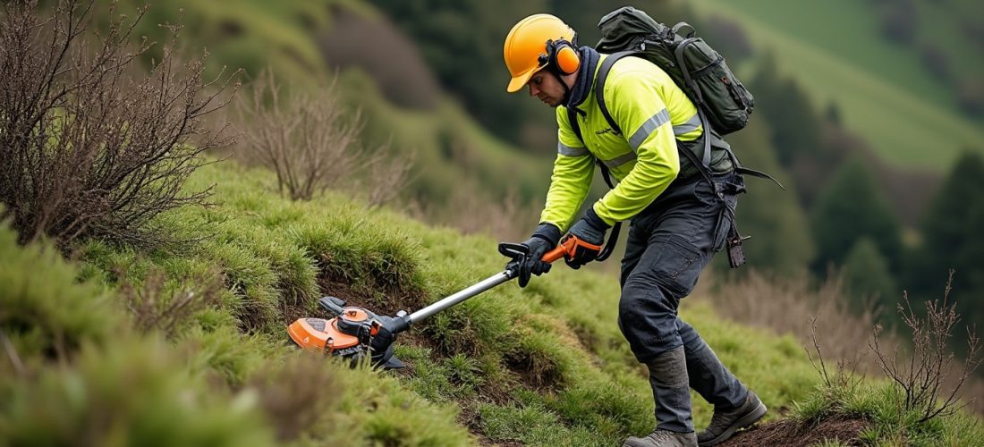 découvrez dans quel sens débroussailler un talus et comment choisir vos appuis pour travailler avec stabilité et sécurité.