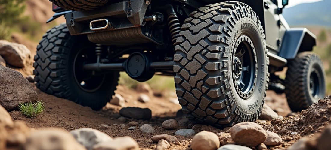découvrez l'importance des roues arrière de grand diamètre pour un meilleur franchissement et une performance optimale sur terrain irrégulier.